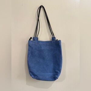 Newport News Blue Suede Shoulder Bag